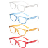 KERECSEN 4 Pack Rectangle Reading Glasses Unisex 148-2
